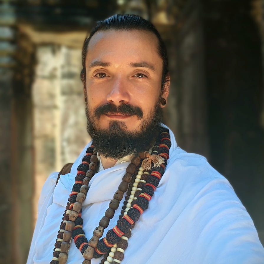 Portrait de Sri Satpremananda Maharaj, moine hindou français
